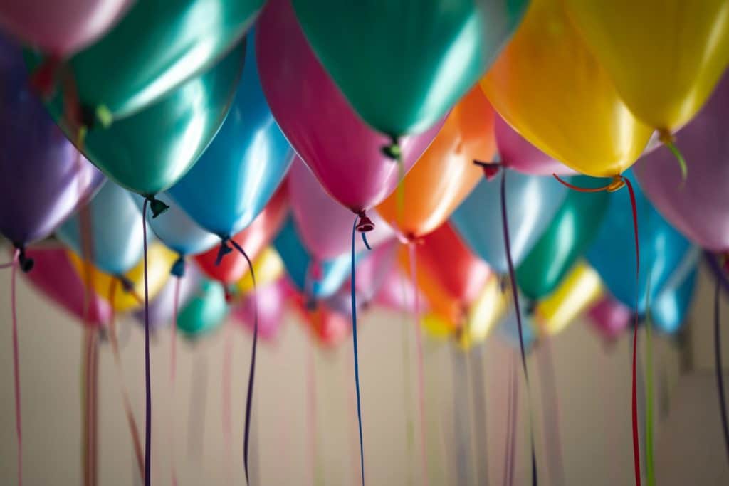 čestitka za rođendan - baloni kao motiv